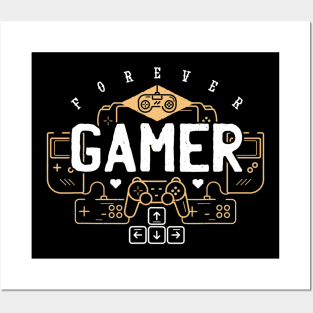 Forever Gamer Vintage _ Modern Video Game Controllers Posters and Art